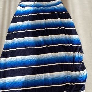 Blue and black skirt